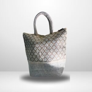 Ethnic-print-jute-tote-bag